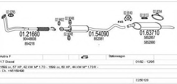 MTS C250128005244 Exhaust System